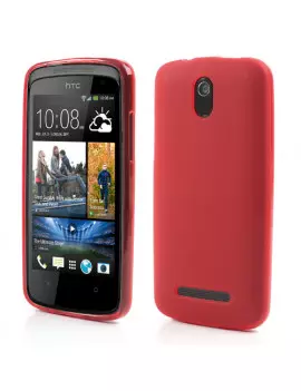 Cover in Silicone Jelly Antiscivolo per HTC Desire 500 506E Rosso