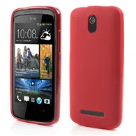 Cover in Silicone Jelly Antiscivolo per HTC Desire 500 506E (Rosso)