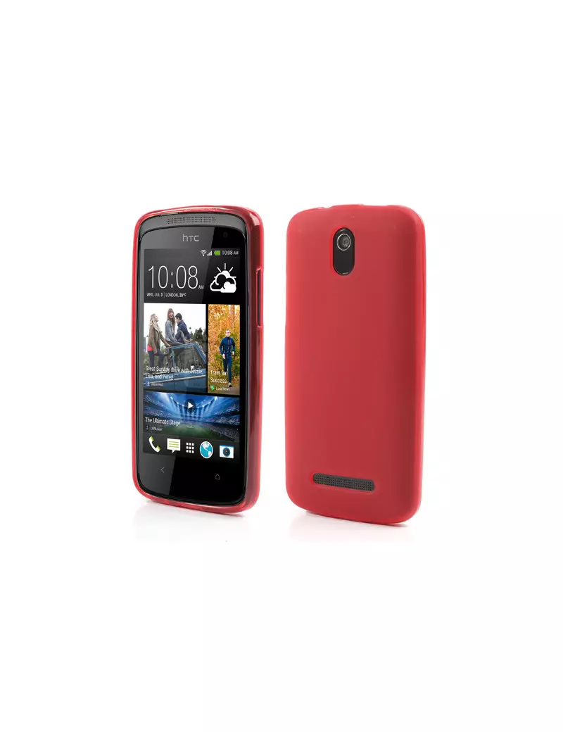 Cover in Silicone Jelly Antiscivolo per HTC Desire 500 506E Rosso Cover in Silicone Jelly Antiscivolo per HTC Desire 500 506E Rosso