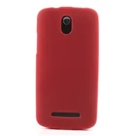 Cover in Silicone Jelly Antiscivolo per HTC Desire 500 506E (Rosso)