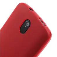 Cover in Silicone Jelly Antiscivolo per HTC Desire 500 506E (Rosso)