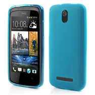 Cover in Silicone Antiscivolo per HTC Desire 500 506E (Blu)