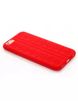 Cover in Silicone Pneumatico per iPhone 4 4S Rosso