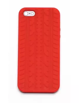 Cover in Silicone Pneumatico per iPhone 4 4S Rosso