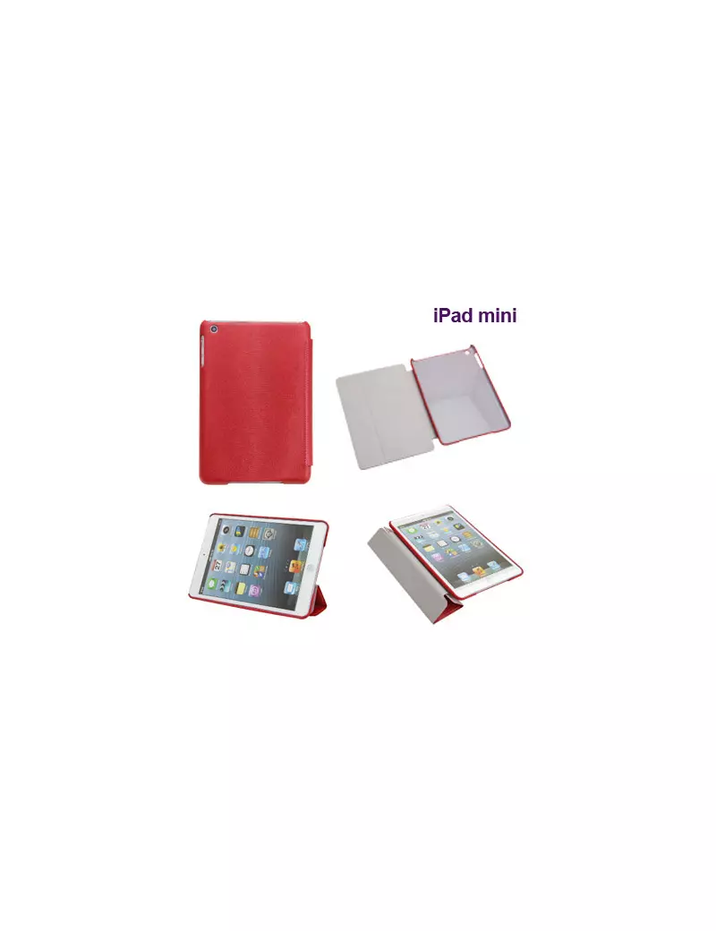 Custodia Tablet Flip Wimitech TPU Ecopelle iPad Mini Rosso