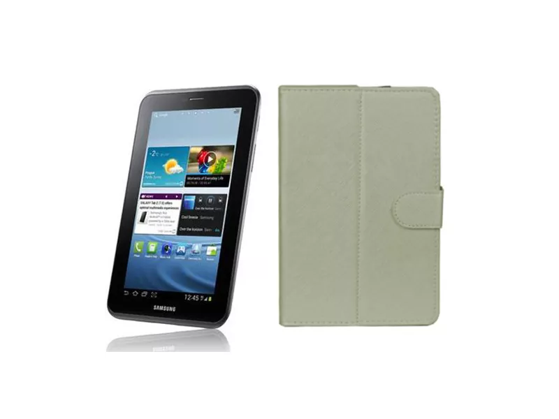 Custodia Pieghevole in Ecopelle Danystar LX1017 Tablet PC 7 Pollici Bianco