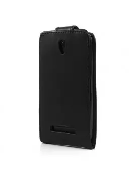 Cover Flip Verticale in Ecopelle per HTC Desire 500 506E Nero