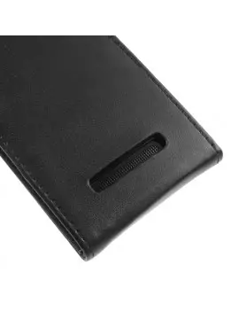 Cover Flip Verticale in Ecopelle per HTC Desire 500 506E Nero