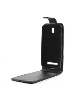 Cover Flip Verticale in Ecopelle per HTC Desire 500 506E Nero