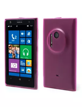 Cover in TPU Silicone Antiscivolo Plug Nokia Lumia 1020 Rosa