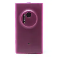 Cover in TPU Silicone Antiscivolo con Plug per Nokia Lumia 1020 (Rosa)