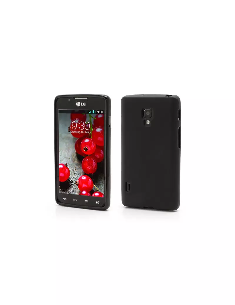 Cover in Silicone Anti Scivolo per LG Optimus L7 II P710 Nero