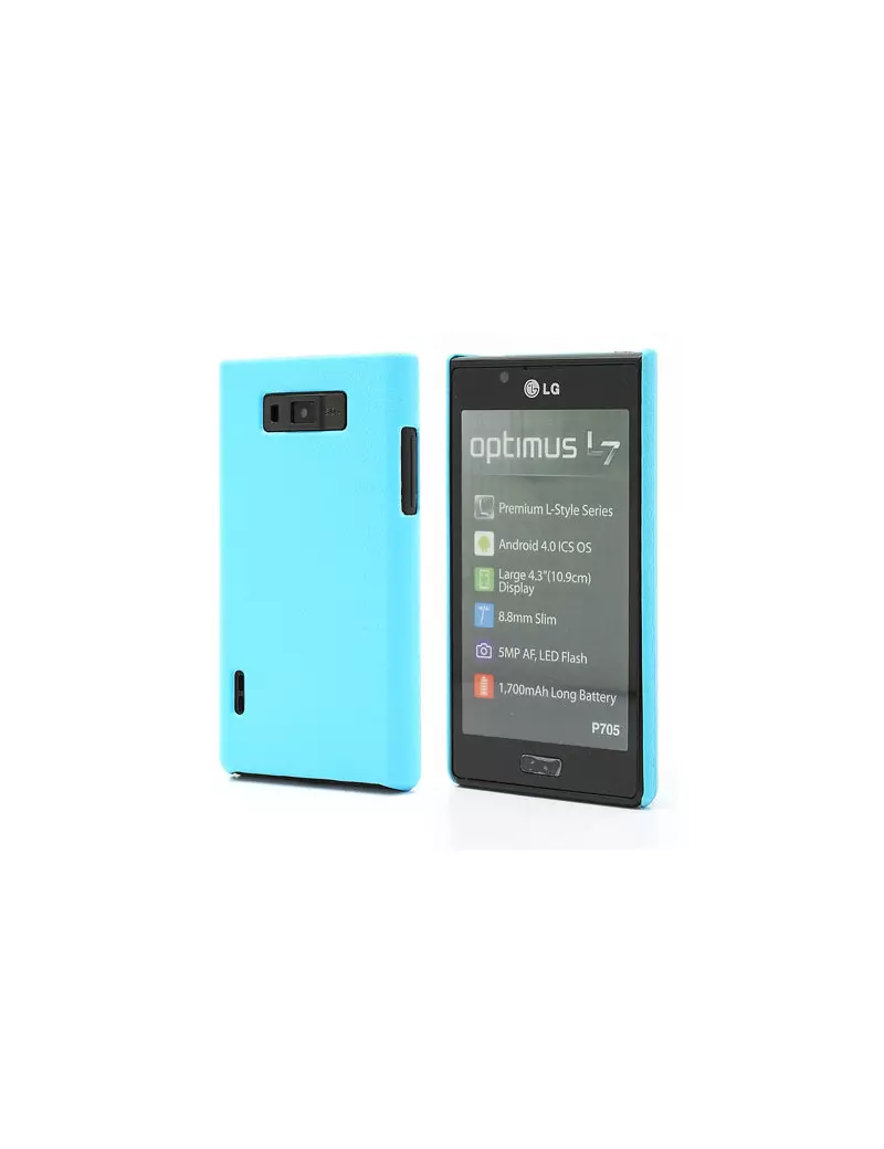 Cover Semi Rigida TPU Anti Scivolo LG Optimus L7 P700 Azzurro