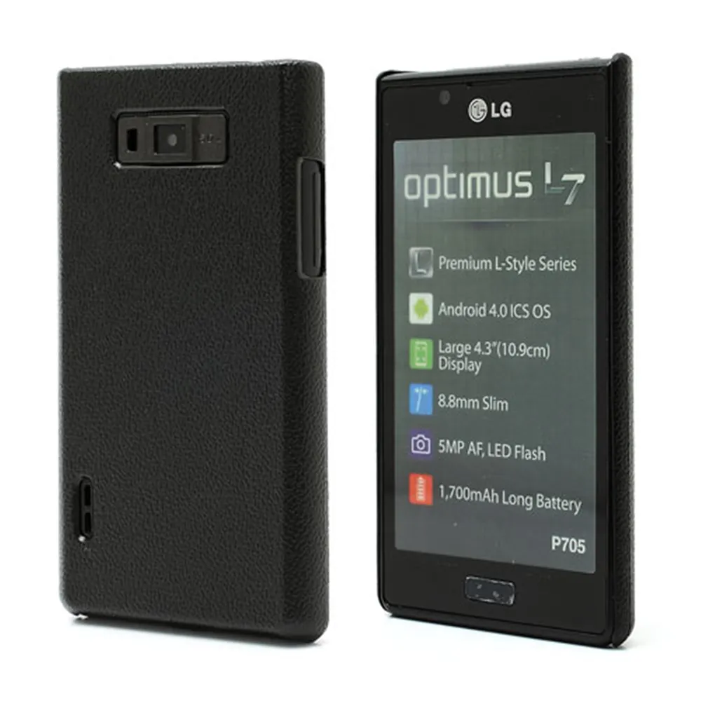 Cover Semi Rigida in TPU Anti Scivolo per LG Optimus L7 P700 (Nero)
