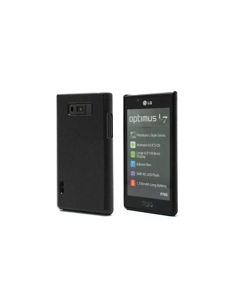 Cover Semi Rigida TPU Anti Scivolo LG Optimus L7 P700 Nero