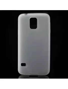 Cover in Silicone Antiscivolo per Samsung Galaxy S5 G900 Bianco