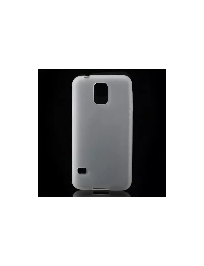 Cover in Silicone Antiscivolo per Samsung Galaxy S5 G900 Bianco