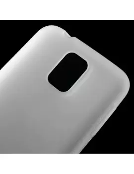 Cover in Silicone Antiscivolo per Samsung Galaxy S5 G900 Bianco