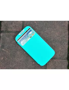 Cover Copribatteria Flip a Portafoglio S-View per Samsung Galaxy S4 i9500 Azzurro 6953156218444