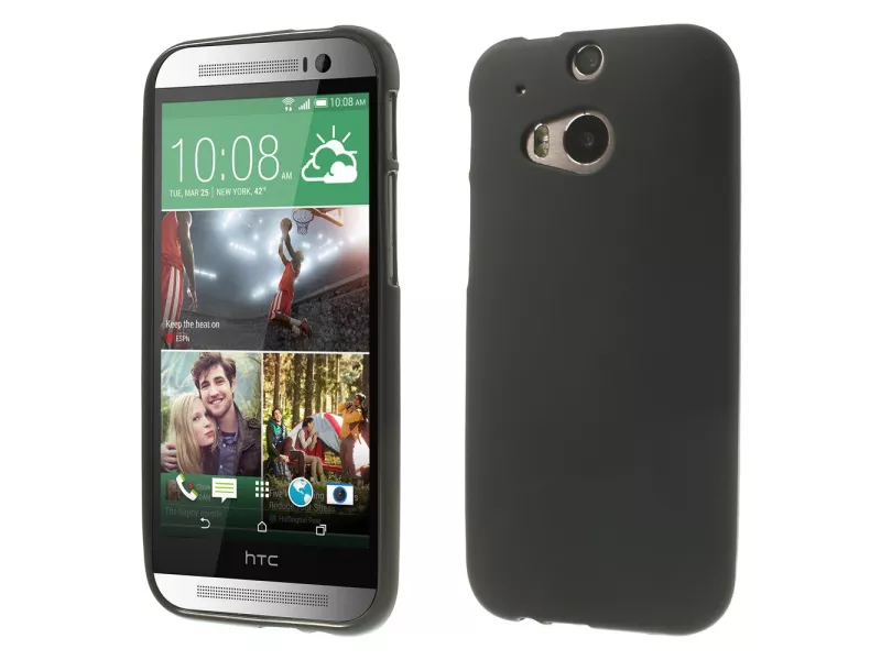 Cover in Silicone Soft Touch per HTC One M8 Nero 4054048755770