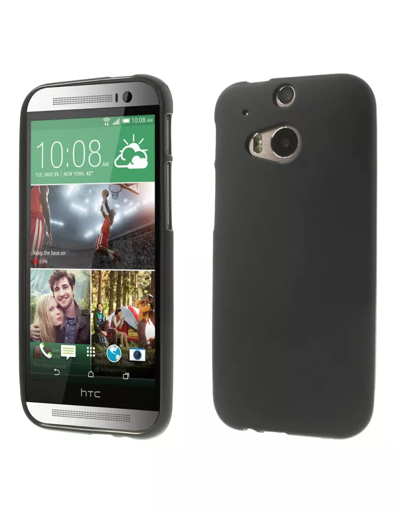 Cover in Silicone Soft Touch per HTC One M8 Nero 4054048755770