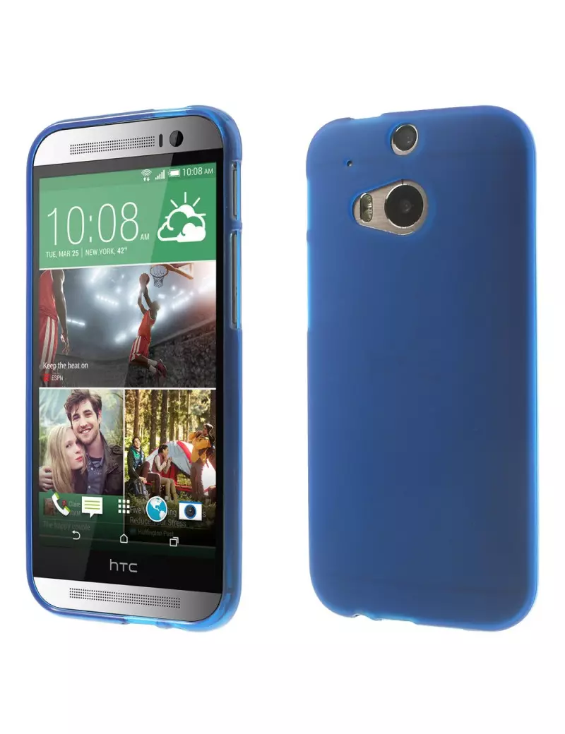 Cover in Silicone Soft Touch per HTC One M8 Blu 4054048224689