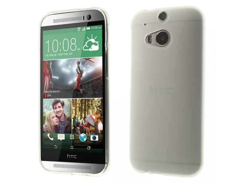 Cover in Silicone Soft Touch per HTC One M8 Semi Trasparente 4054048755787