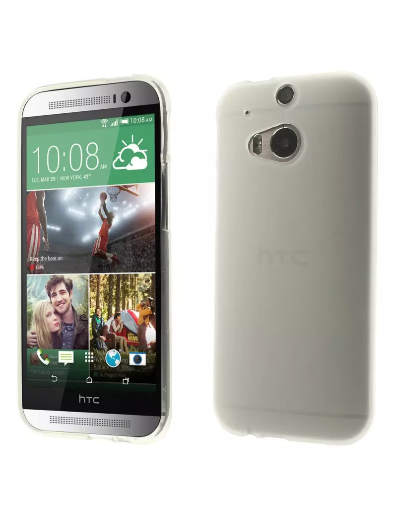 Cover in Silicone Soft Touch per HTC One M8 Semi Trasparente 4054048755787