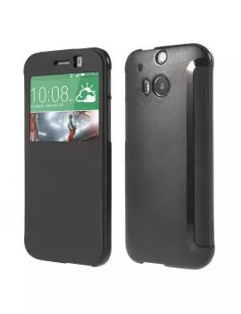 Cover Flip a Portafoglio S-View HTC One M8 Nero 4054048760842