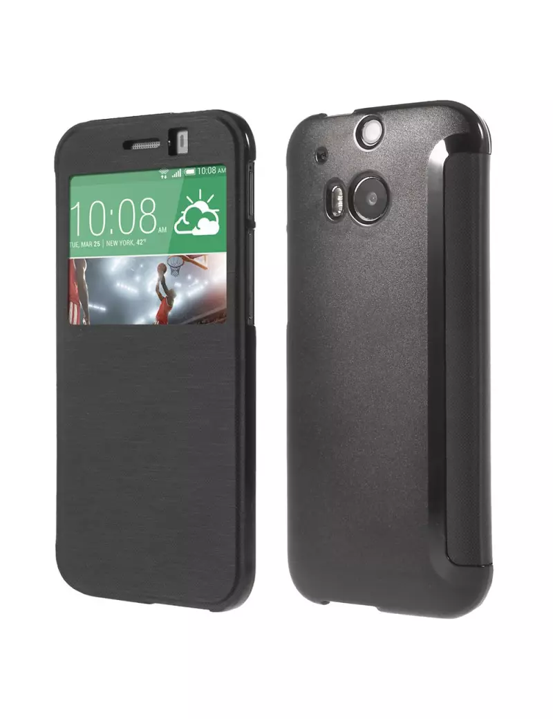 Cover Flip a Portafoglio S-View HTC One M8 Nero 4054048760842