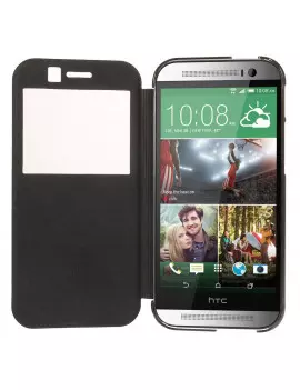 Cover Flip a Portafoglio S-View HTC One M8 Nero 4054048760842