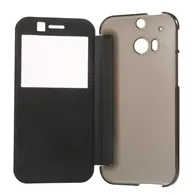 Cover Flip a Portafoglio S-View per HTC One M8 (Nero)