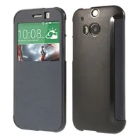 Cover Flip a Portafoglio S-View per HTC One M8 (Blu)