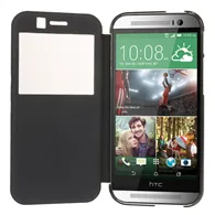 Cover Flip a Portafoglio S-View per HTC One M8 (Blu)