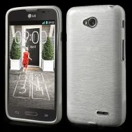 Cover in TPU Effetto Spazzolato per LG L70 Bianco Trasparente 5712579216465
