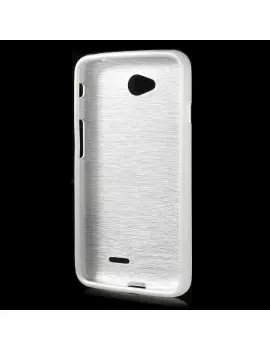 Cover in TPU Effetto Spazzolato per LG L70 Bianco Trasparente 5712579216465