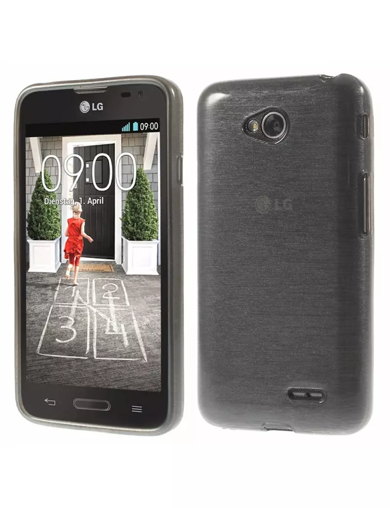 Cover in TPU Effetto Spazzolato per LG L70 Grigio Trasparente 5712579216472 Cover in TPU Effetto Spazzolato per LG L70 Grigio Trasparente 5712579216472