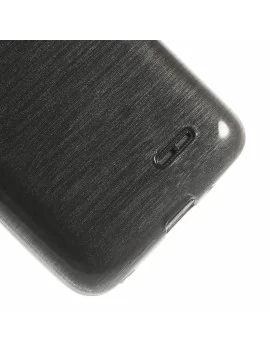 Cover in TPU Effetto Spazzolato per LG L70 Grigio Trasparente 5712579216472