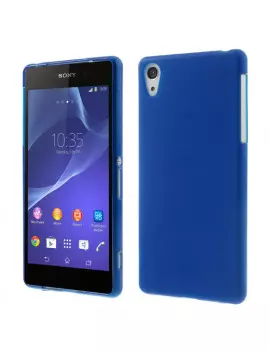 Cover Morbida in TPU per Sony Xperia Z2 L50W (Blu Trasparente)