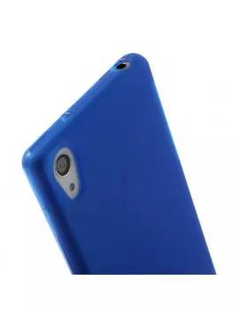 Cover Morbida in TPU per Sony Xperia Z2 L50W (Blu Trasparente)