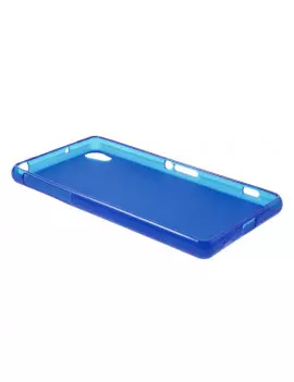 Cover Morbida in TPU per Sony Xperia Z2 L50W (Blu Trasparente)