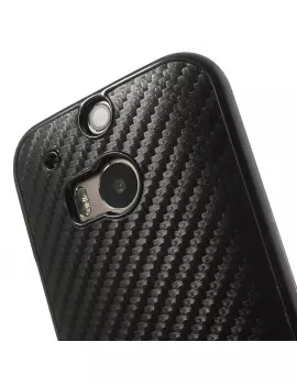 Cover Rigida Carbon Look per HTC One M8 (Nero)