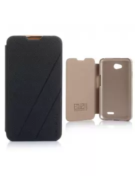 Cover Flip a Portafoglio in Ecopelle per LG L70 (Nero)