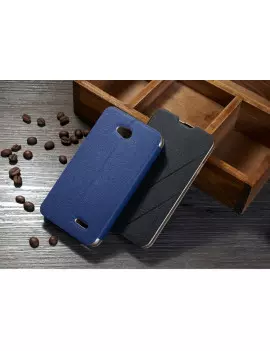 Cover Flip a Portafoglio in Ecopelle per LG L70 (Nero)