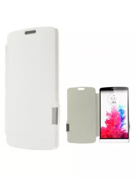 Cover Flip a Portafoglio Slim Magnetica per LG G3 (Bianco)