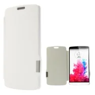 Cover Flip a Portafoglio Slim Magnetica per LG G3 (Bianco)