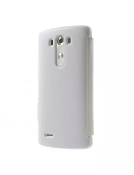 Cover Flip a Portafoglio Slim Magnetica per LG G3 (Bianco)