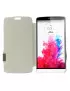 Cover Flip a Portafoglio Slim Magnetica per LG G3 (Bianco)