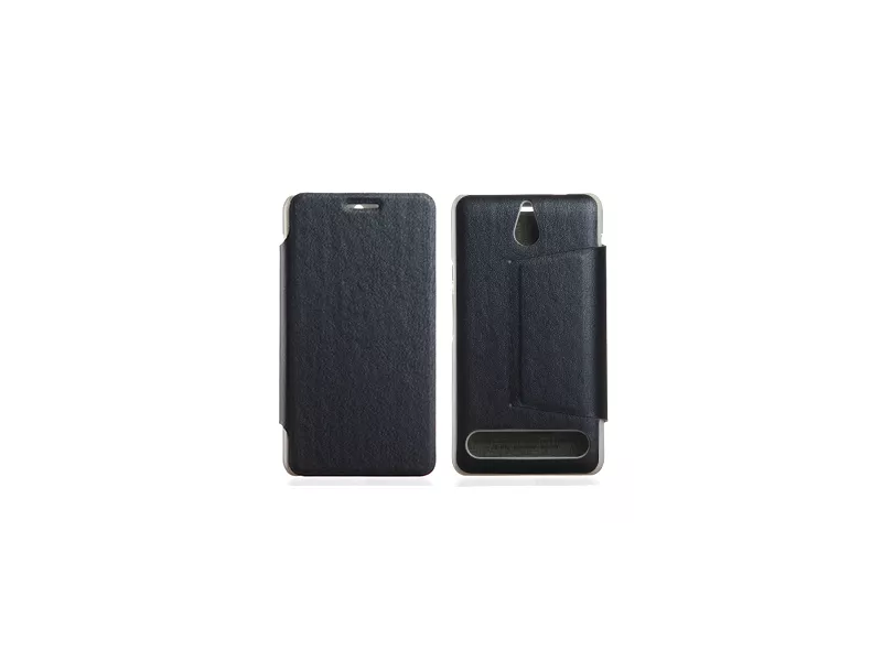 Cover Flip a Portafoglio in Ecopelle per Sony Xperia E1 (Nero)