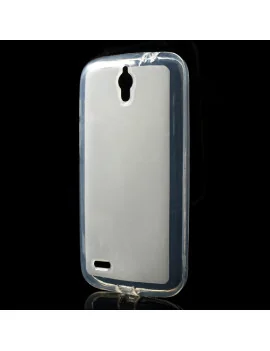 Cover in TPU con Tappo Antipolvere per Huawei Ascend G610 (Grigio)
